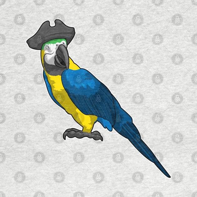 Parrot as Pirate with Hat by Markus Schnabel